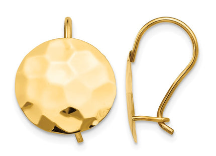 14K gold circle earrings