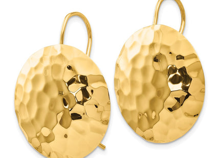 14K gold circle earrings, alternate view