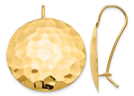 14K gold circle earrings