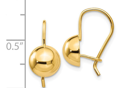14k Hollow Half Ball Earrings (Style TH656)