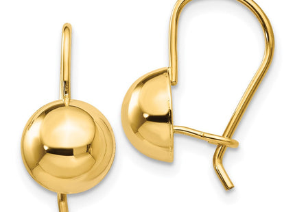 14k Hollow Half Ball Earrings (Style TH656)