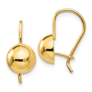 14k Hollow Half Ball Earrings (Style TH656)