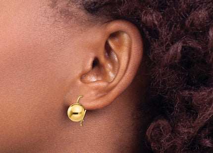 14K gold earrings, another view