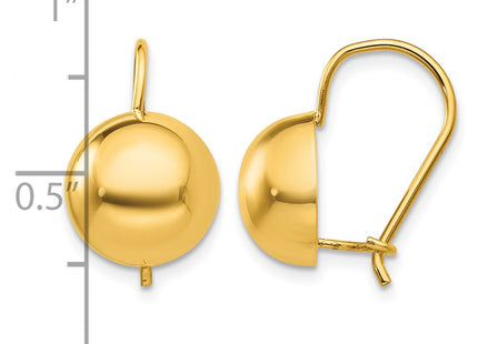 14K gold earrings, further view