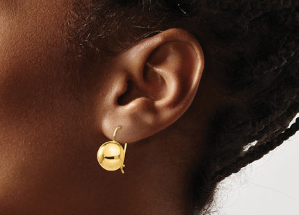 14K gold earrings, another view