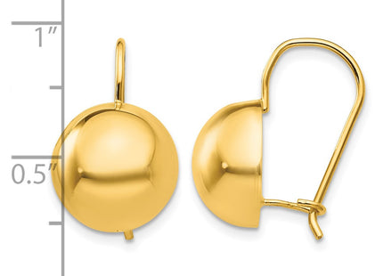 14K gold earrings, further view