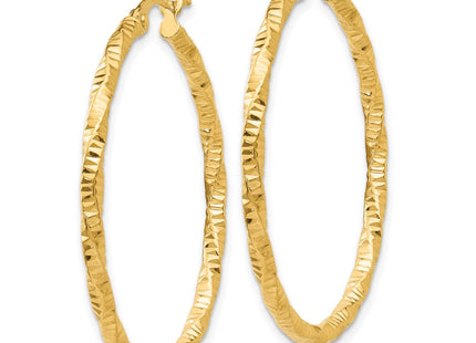 14K gold hoop earrings, alternate view