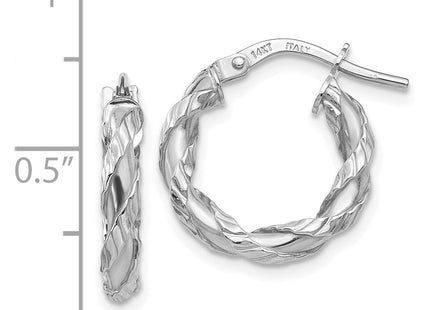 14k White Gold Earrings Style TH703 - Classique Jewelry Inc.