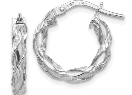 14k White Gold Earrings Style TH703 - Classique Jewelry Inc.