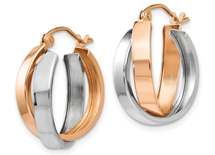 14k Two-tone Earrings Style TH767 - Classique Jewelry Inc.