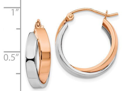 14k Two-tone Earrings Style TH767 - Classique Jewelry Inc.