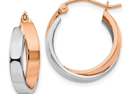 14k Two-tone Earrings Style TH767 - Classique Jewelry Inc.