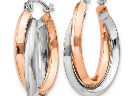 14k Two-tone Earrings Style TH769 - Classique Jewelry Inc.