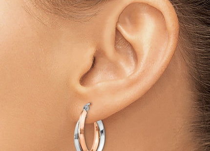 14k Two-tone Earrings Style TH769 - Classique Jewelry Inc.