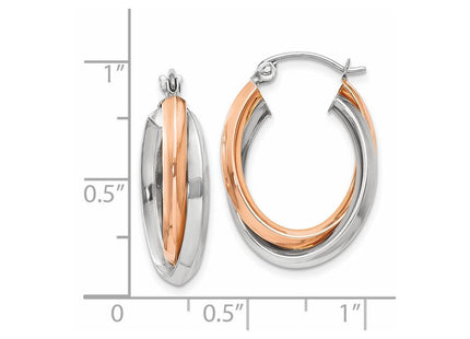 14k Two-tone Earrings Style TH769 - Classique Jewelry Inc.