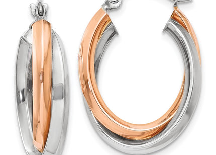 14k Two-tone Earrings Style TH769 - Classique Jewelry Inc.