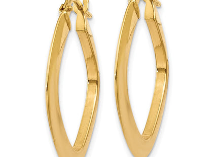 14K Tapered Square Hoop Earrings (Style TH775)