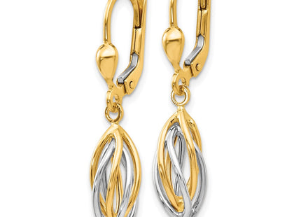 14k Two-tone Earrings Style TH857 - Classique Jewelry Inc.