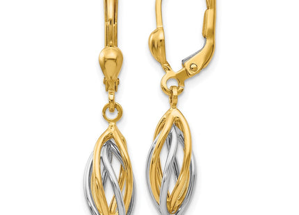 14k Two-tone Earrings Style TH857 - Classique Jewelry Inc.