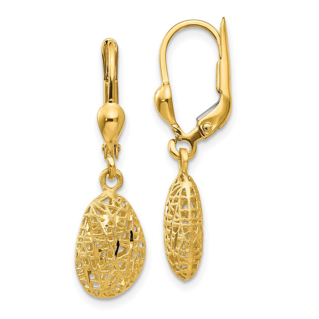 14k Yellow Gold Earrings Style TH870 - Classique Jewelry Inc.