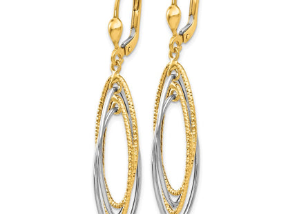 14K gold drop earrings, alternate view