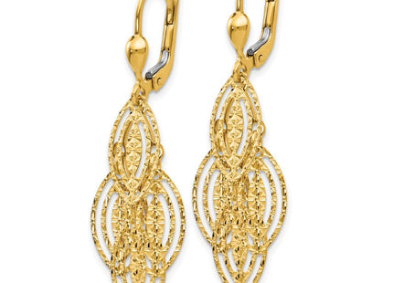 14K gold drop earrings, alternate view