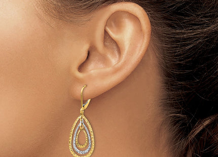 14k Two-tone Earrings Style TH882 - Classique Jewelry Inc.