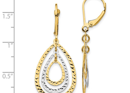 14k Two-tone Earrings Style TH882 - Classique Jewelry Inc.
