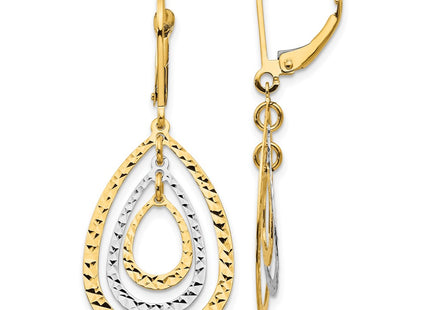 14k Two-tone Earrings Style TH882 - Classique Jewelry Inc.