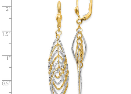 14k Two-tone Earrings Style TH888 - Classique Jewelry Inc.
