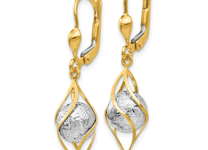 14K gold drop earrings, alternate view