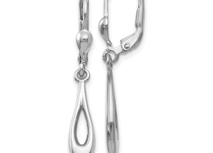 14K white gold drop earrings