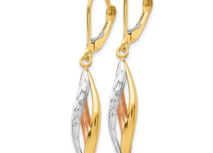 14k Two-tone Earrings Style TH927 - Classique Jewelry Inc.