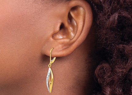 14k Two-tone Earrings Style TH927 - Classique Jewelry Inc.