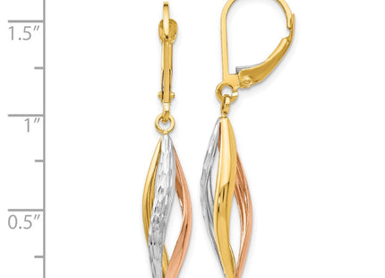 14k Two-tone Earrings Style TH927 - Classique Jewelry Inc.