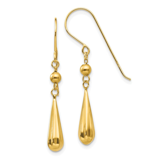 14k Yellow Gold Earrings Style TH930 - Classique Jewelry Inc.