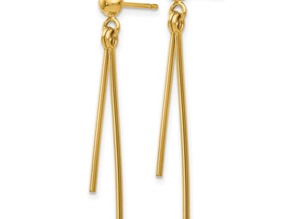 14k Yellow Gold Earrings Style TH931 - Classique Jewelry Inc.