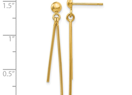 14k Yellow Gold Earrings Style TH931 - Classique Jewelry Inc.