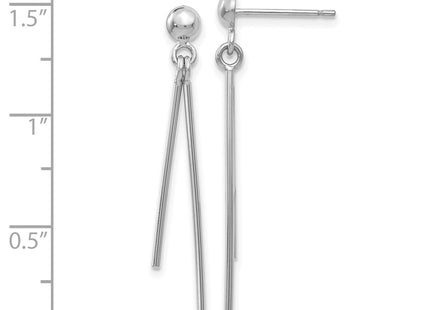 14k White Gold Earrings Style TH932 - Classique Jewelry Inc.