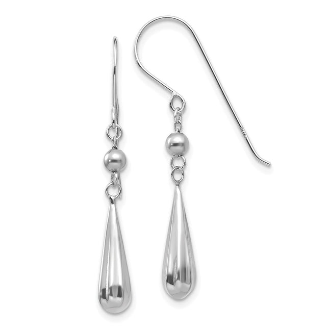 14k White Gold Earrings Style TH933 - Classique Jewelry Inc.