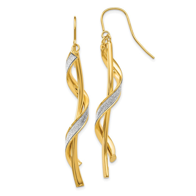 14k Yellow Gold Earrings Style TH934 - Classique Jewelry Inc.