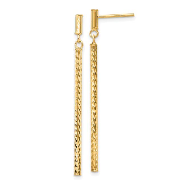 14k Yellow Gold Earrings Style TH955 - Classique Jewelry Inc.