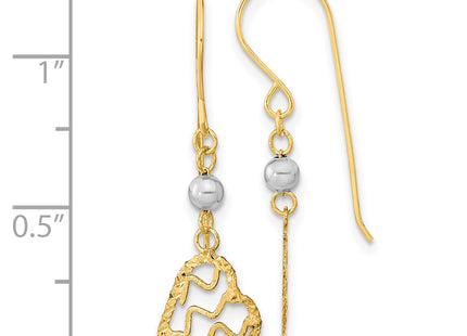 14k Two-tone Earrings Style TH974 - Classique Jewelry Inc.