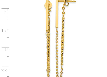 14k Yellow Gold Earrings Style TH986 - Classique Jewelry Inc.