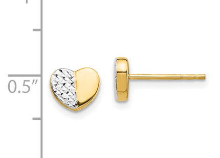 14k Yellow & Rhodium Earrings Style TH991 - Classique Jewelry Inc.