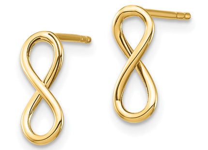 14K gold heart earrings, alternate view
