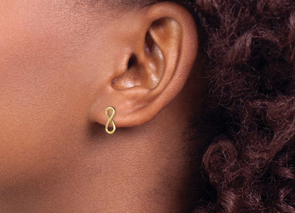 14K gold heart earrings, another view