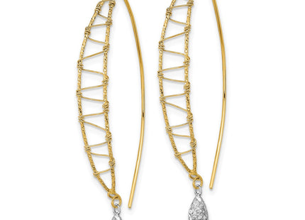 14k Two-tone Earrings Style TL1001 - Classique Jewelry Inc.