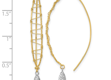 14k Two-tone Earrings Style TL1001 - Classique Jewelry Inc.