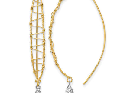 14k Two-tone Earrings Style TL1001 - Classique Jewelry Inc.